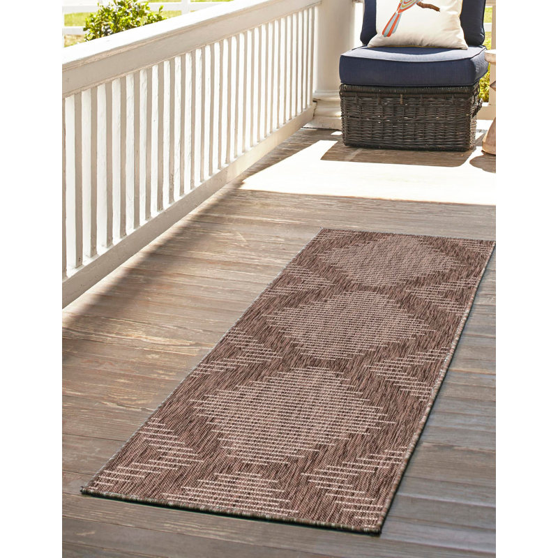 Everyn Striped Indoor / Outdoor Rug, Runner 3'3" x 14'