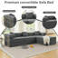 Canapé-lit modulaire surdimensionné à compression de 108 po avec méridienne réversible sans méridienne Hartwick Boneless-1557788593