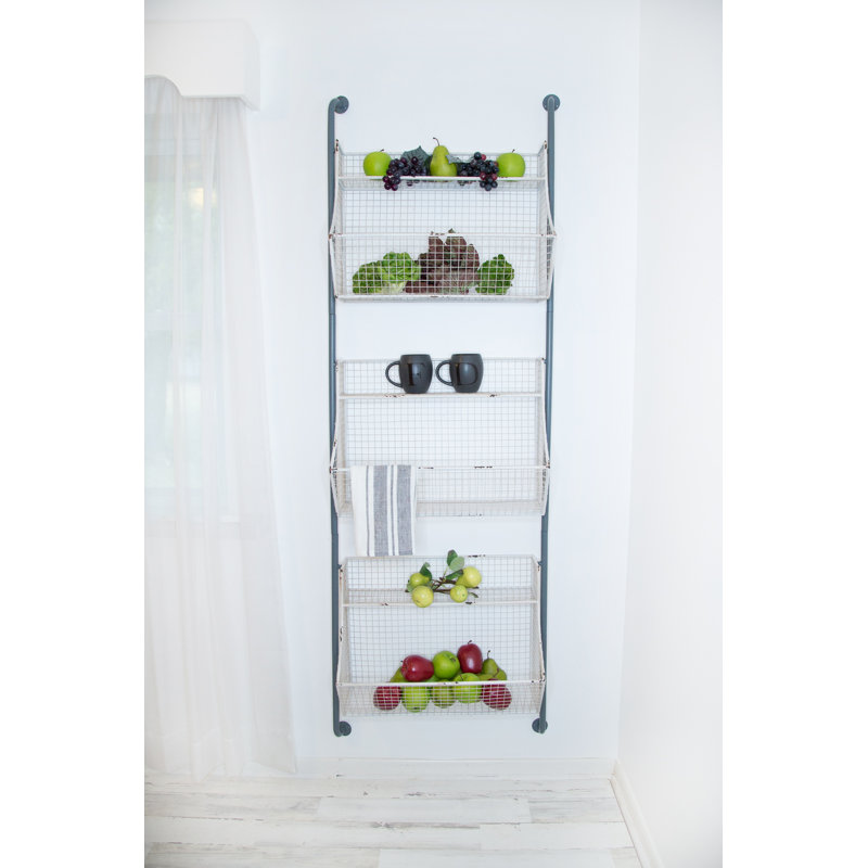 Metal Wall Organizer with Wall Baskets