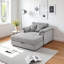 «Chaise d'appoint rembourrée grise avec rangement - Meuble peu encombrant pour petits appartements»-118034727