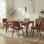 Ensemble de 2 chaises d'appoint en chenille rembourrées avec pieds en bois massif pour salle à manger-263598828