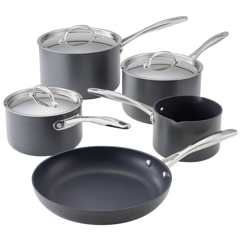 Element (Hard Anodised) 8 - Piece Non-Stick Aluminum Cookware Set