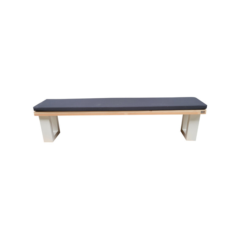 Antwun Wood Outdoor Bench, 40cm H x 170cm W x 38cm D, Black/White