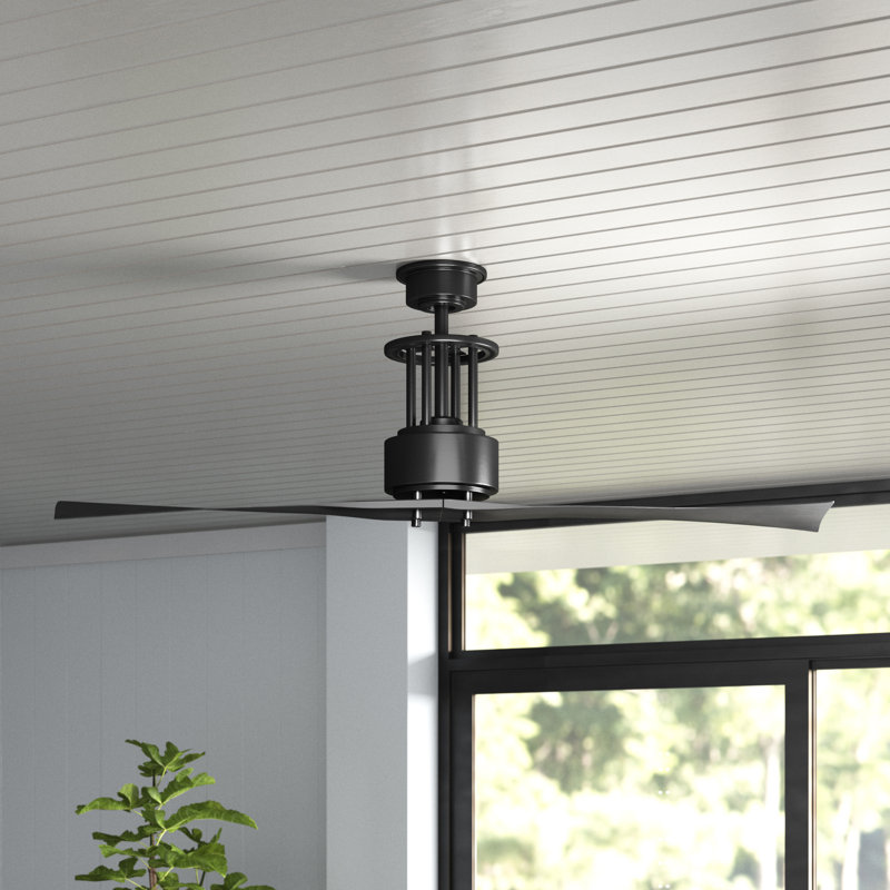 Spades 56'' Ceiling Fan, Black with Graphite Blades