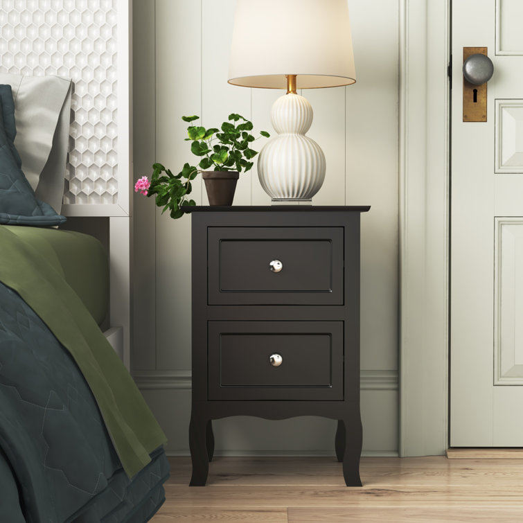 Nightstand Set of 2 (Black) | Wayfair