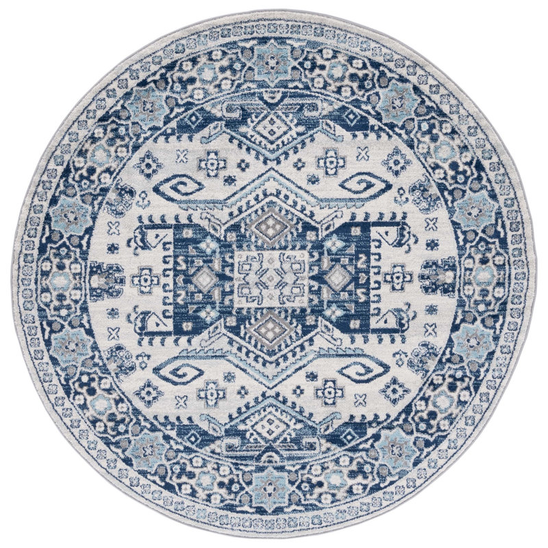 Tulum Performance Oriental Rug, Round 6'7"