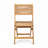 3-Piece Folding Acacia Wood Bistro Set with Teak-Look Finish and Sand Wicker, Patio Set with 2 Chairs and Round Table for Balcony, Garden, Deck, Space-Saving Design-371496605