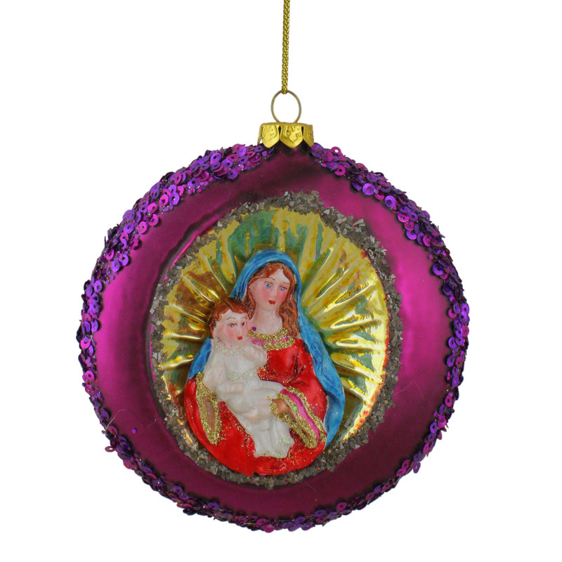 Ornement 4 po Mary and Baby Jesus