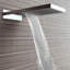 Système de douche à pluie et à pluie Leo en chrome contemporain avec mélangeur thermostatique à 3 voies et douche à main
