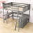 Wood Loft Bed With Desk And Shelves-1212498763-1212498773