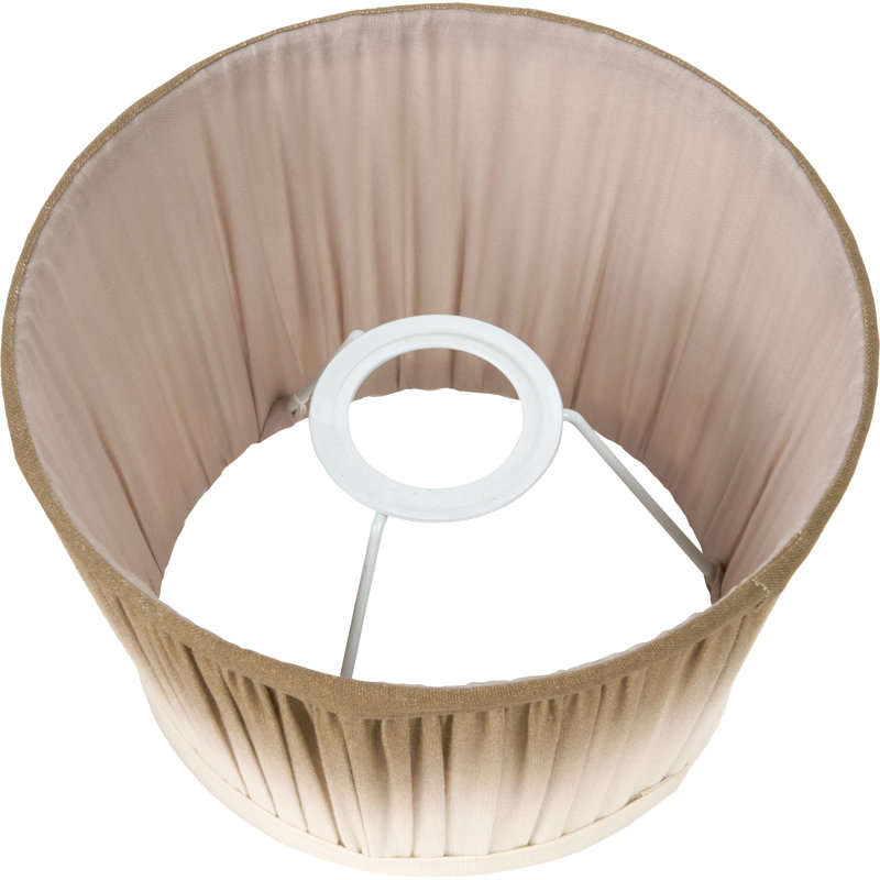 20 cm Cotton Empire Lamp Shade, Tan, 12cm H x 20cm W x 20cm D