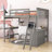 Wood Loft Bed With Desk And Shelves-1212498763-1212498773