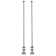 Straight Supply Lines with Cross Handle Supply Stops