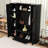 Elegant Rustic Hall Tree with Seating, Adjustable Storage Shelves and Hooks-129411023