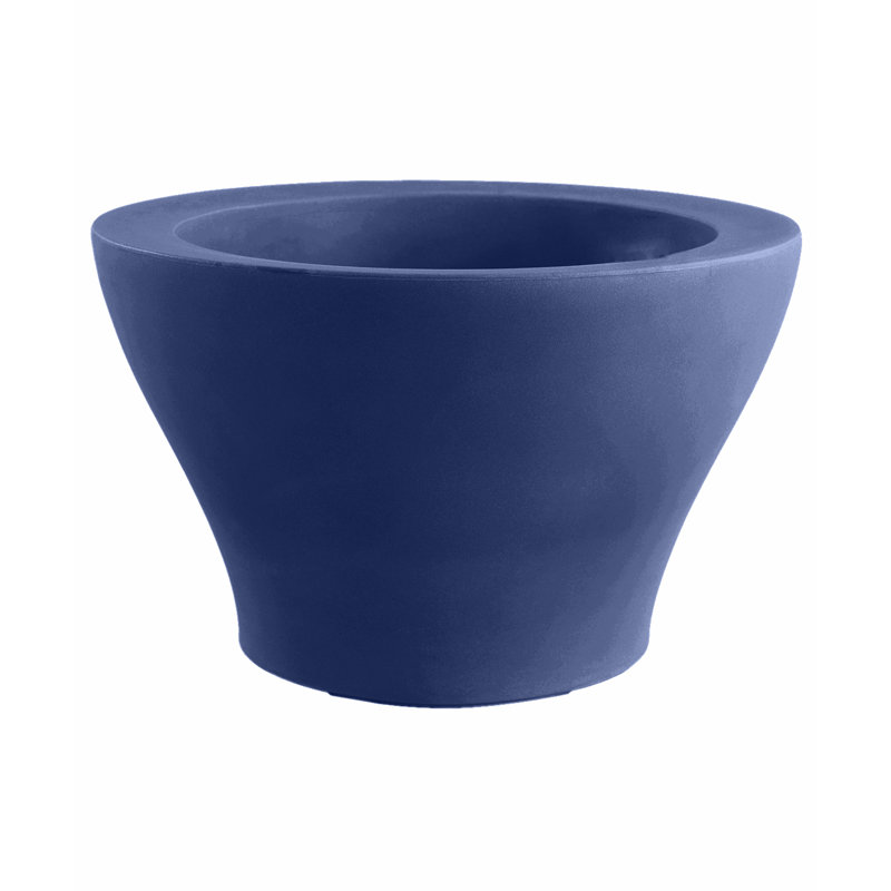 Centro Resin Pot Planter, 14.75" H x 23.5" W x 23.5" D, Ecru