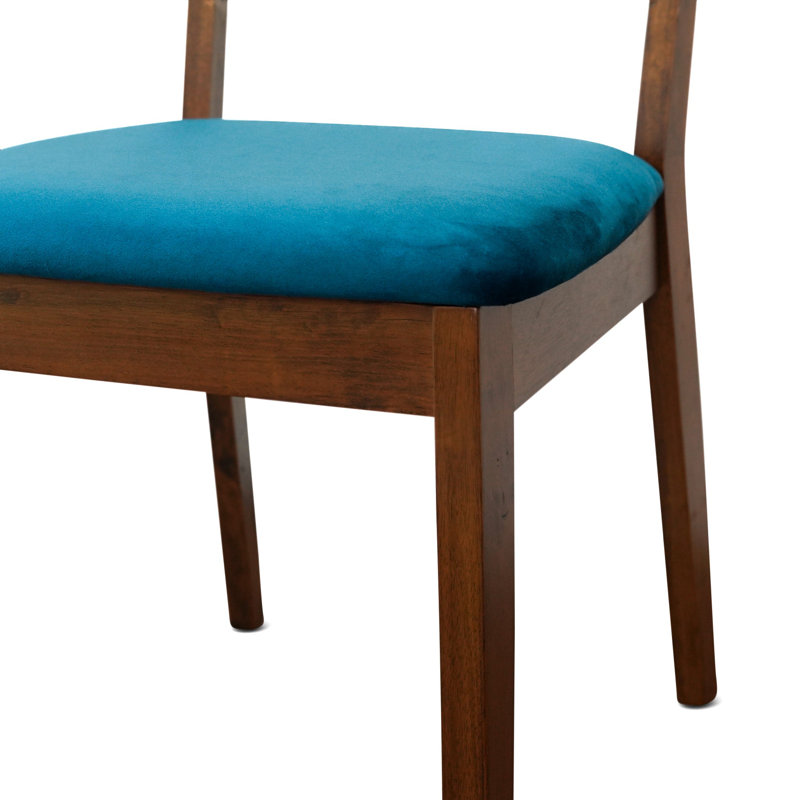 Brashears 19.3'' H Upholstered Side Chair, Navy Blue
