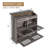 35" Tall Storage Cabinet With 4 Doors-132548600