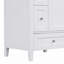 Meuble-lavabo de 24 po avec rangement spacieux, tablette réglable et panneau de fibres à densité moyenne durable et bois d'hévéa -115705922