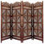 Cloison 4 panneaux en bois 72 "x 80"
