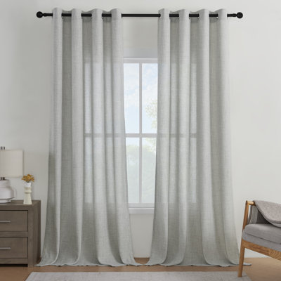 Semi Sheer Curtain Panel Pair