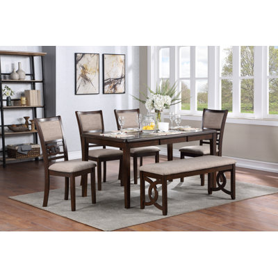Ziemer 6 - Person Four Leg Dining Set