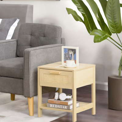 Anthimos 40cm W Manufactured Wood Bedside Table