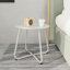 Ebern Designs Steel Patio Side Table, Weather Resistant Outdoor Round End Table