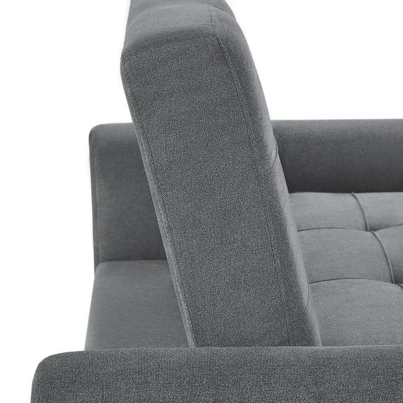 Serta Sabrina 73" Queen Rolled Arm Tufted Back Convertible Sleeper Sofa with Cushions