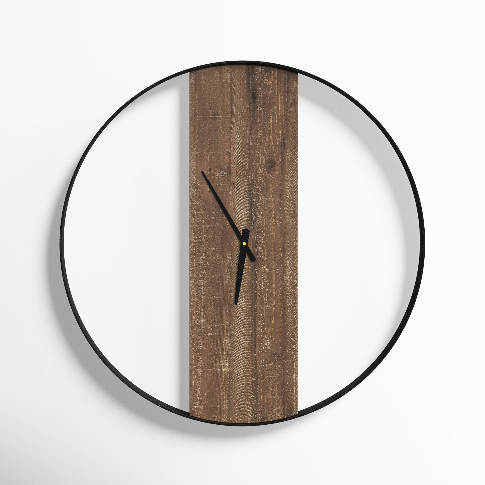 Gwennie Metal Wall Clock  , Natural/Black, 24" Diameter