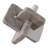 Decorative Marble Knot Sculpture Figurine for Home Decor - Contemporary Geometric Statue Decorative Object for Console Table Styling - White & Tan-860764317