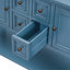 Grande console de rangement rétro Cambridge Series avec quatre petits tiroirs et une tablette inférieure pour les salons, les entrées et les cuisines-1482420322