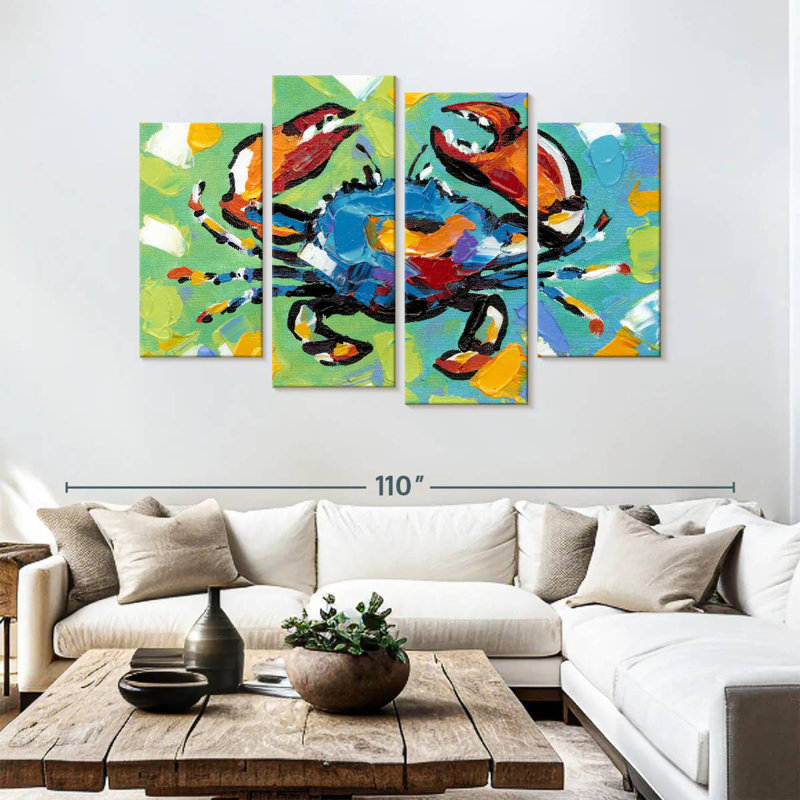Brampt Seaside Crab II, 54" H x 84" W