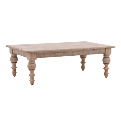 Table basse rectangulaire en pin récupéré Ayala