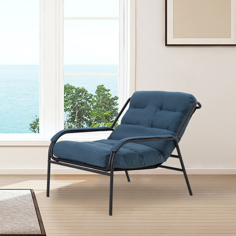 Chaise en tissu, Velours bleu marine