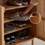Rangement à chaussures moderne en bois massif Burlywood