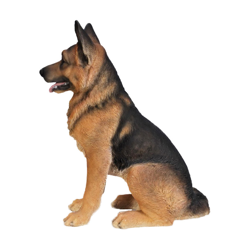 Statue de berger allemand assis, H 22 po x l 12 po x P 19 po