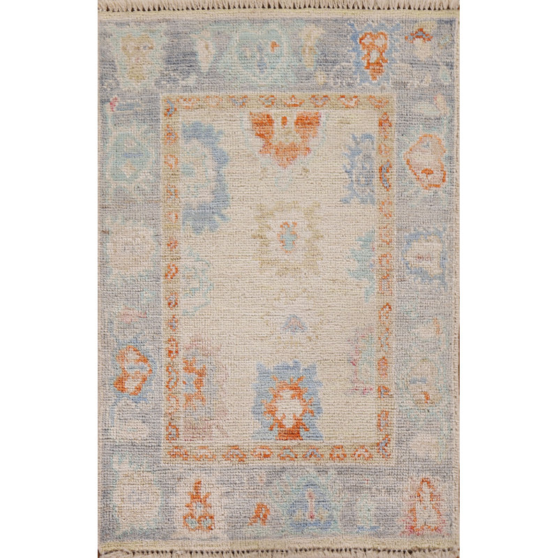 Tapis turc Oushak noué à la main 2 x 3