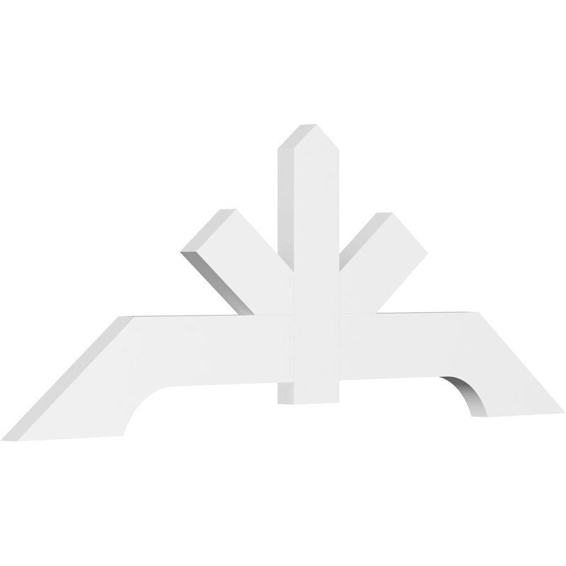 Support de pignon en PVC de qualité architecturale Vanguard, H 27 po x l 72 po (pas 9/12), P 2 po x F 6 po