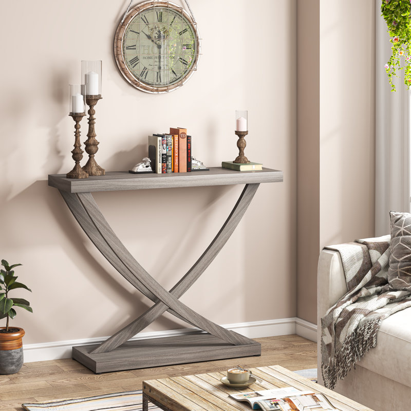 228.6cm Console Table, Grey, Grey