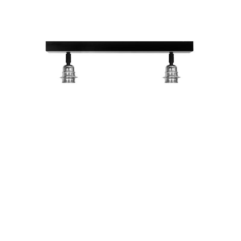 Greg 48cm 2 -Light Track Kit, Nickel/Black