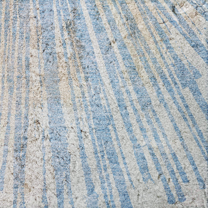 Tapis à poils longs lavable à la machine de qualité supérieure ADS642, Denim, 8' x 10'