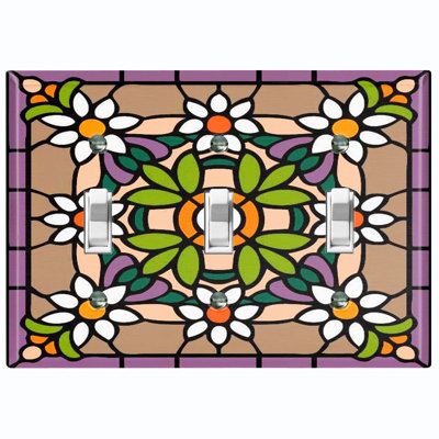 Landscape & Nature 3 - Gang Toggle Light Switch Standard Wall Plate