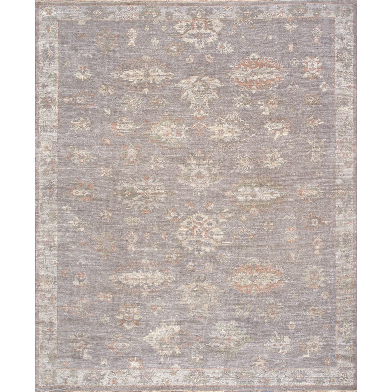 Oushak Hand Knotted Wool Oriental Area Rug in Gray