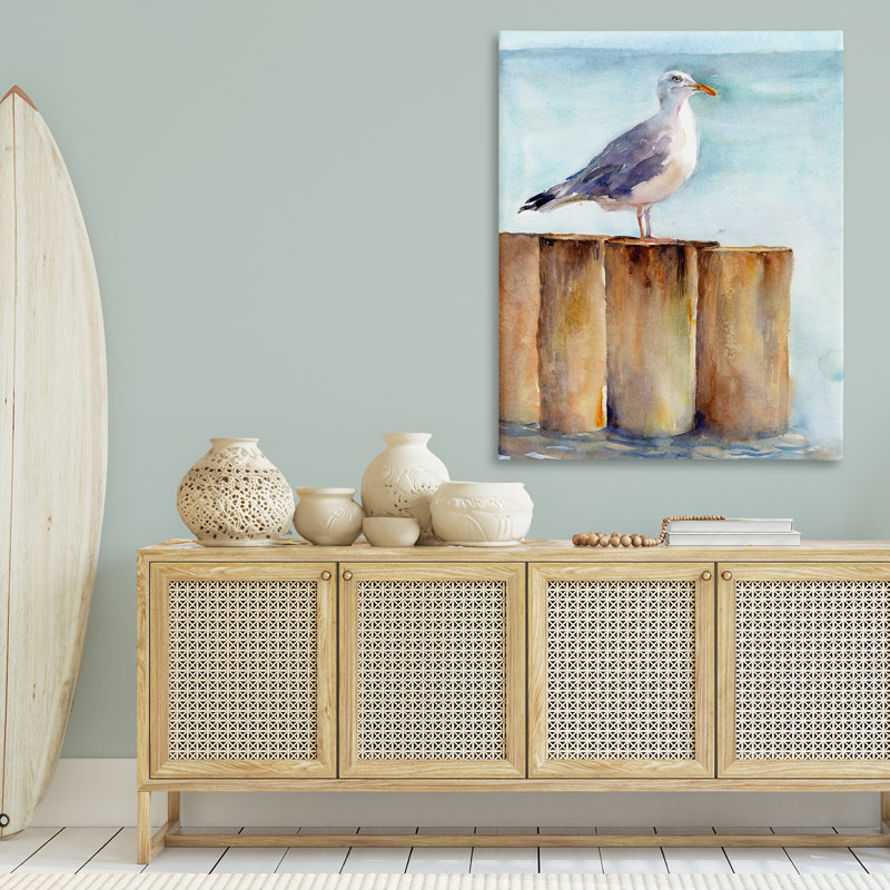  Art mural sur toile, "Seagull's Perch" par John Keeling, H 48 po x l 36 po