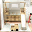 Lit mezzanine en bois avec glissade et rangement Articia-1462013050-1462013049