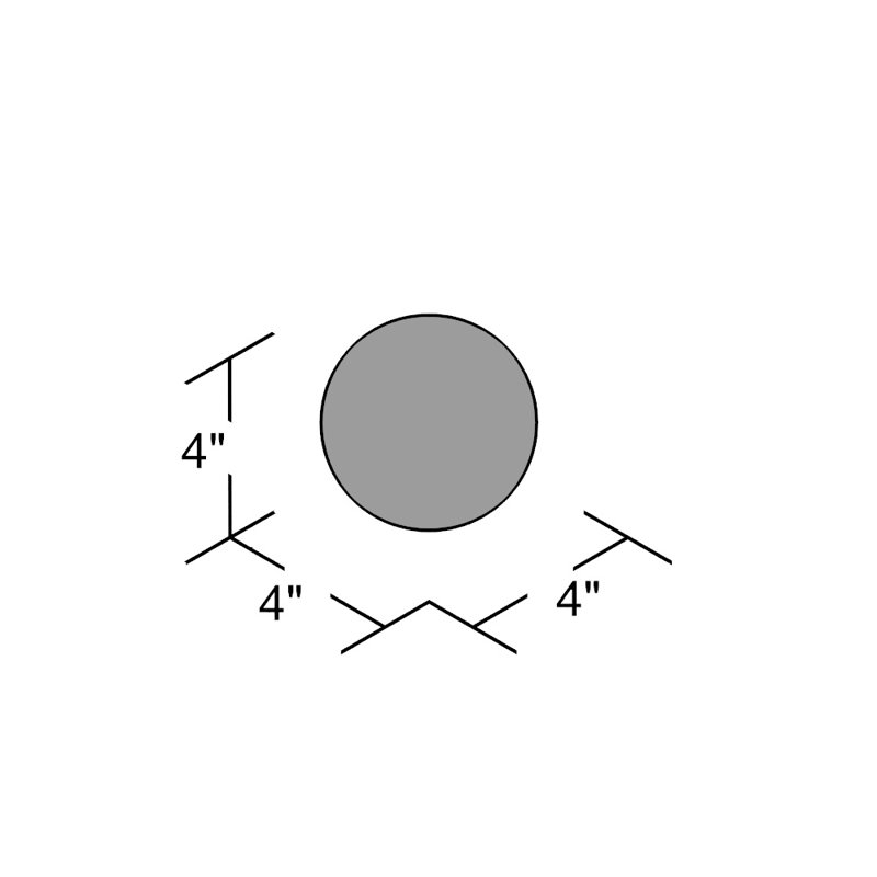 Sphère Arber Bola Blanco / P 3 po, H 4 po x l 4 po x P 4 po, Argent