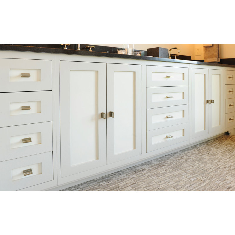 1 5/16" Tab Cabinet Pull, White Bronze Dark