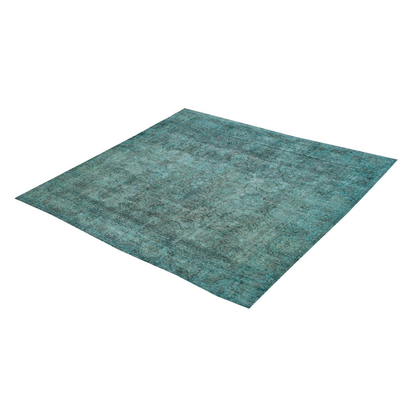 Tapis sarcelle couleur transition 9 pi 6 po x 9 pi 0 po