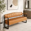 Banc de pièce, canapé de réception moderne de style Mid-Century 57,83 po avec dossier capitonné et garniture cloutée-765819947