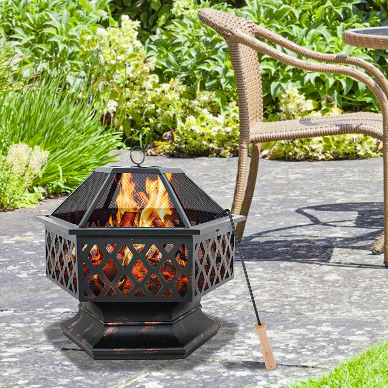 Hexagon Steel Smokeless Fire Pit